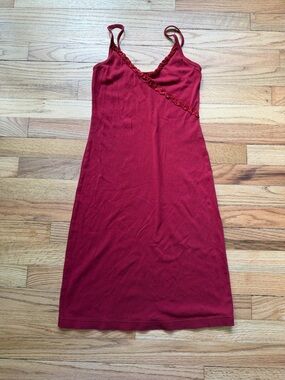 VTG 90s Esprit Dress with Ruffle Trim Size XS